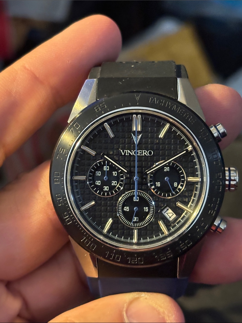 Vincero Men’s Black Chronograph Sport Watch